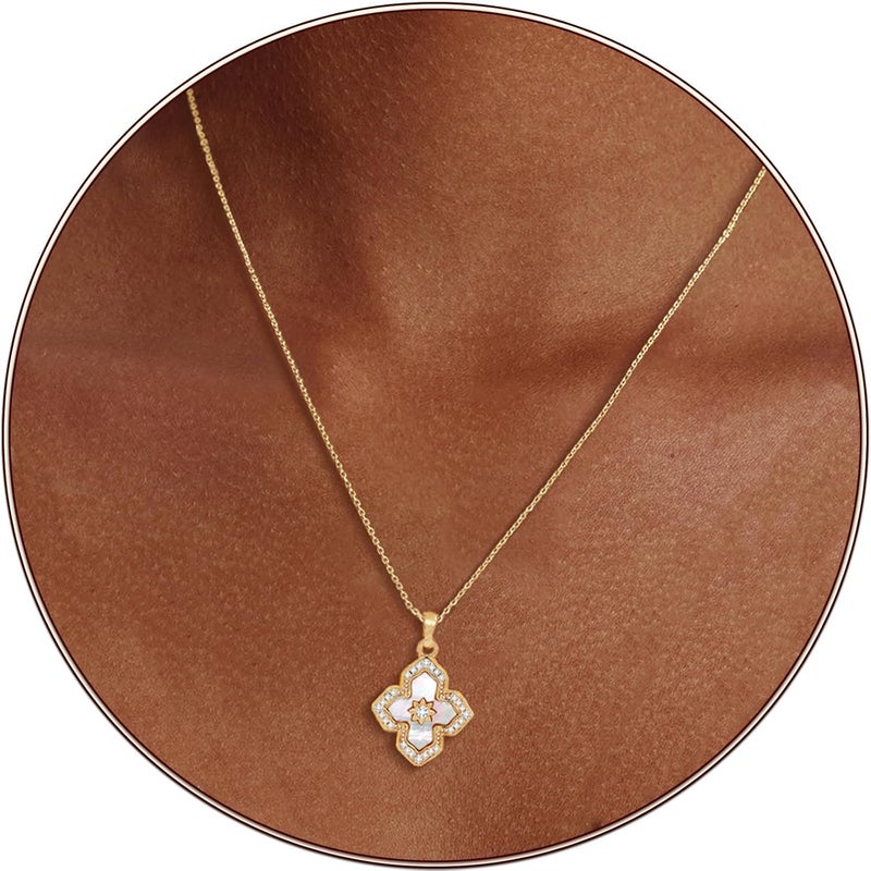 Partm Gold Cross Necklace for Women 14K Plated Dainty Pendant Cross Chain Faith Crucifix Choker Baptism Necklace for Women Trendy Religious Jewelry Hypoallergenic - Image 1